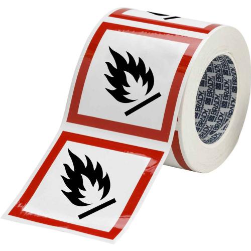 GHS Symbols on a Roll - Flammable