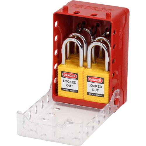 Ultra Compact Lock Box with Yellow Safety Padlocks