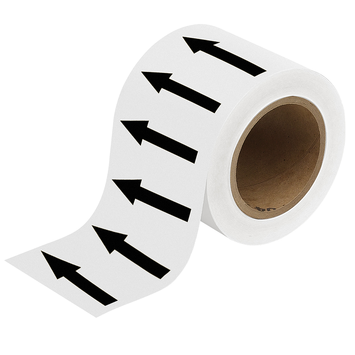 Black on White 100mm Directional Flow Arrow Tape