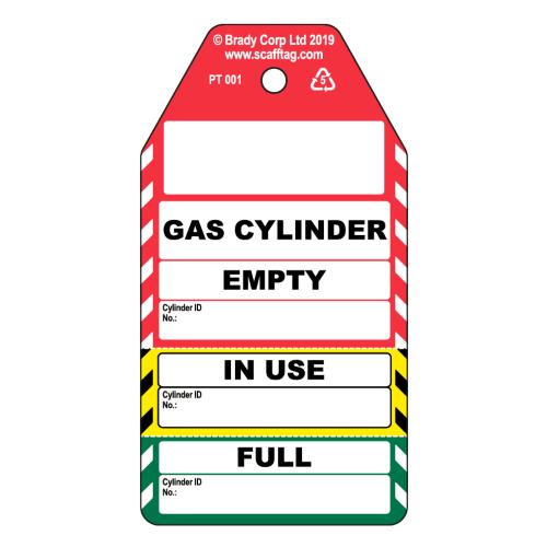 Gas Cylinder 3 Part Tag