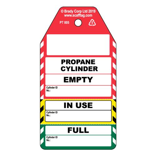 Propane Gas Cylinder 3 Part tag