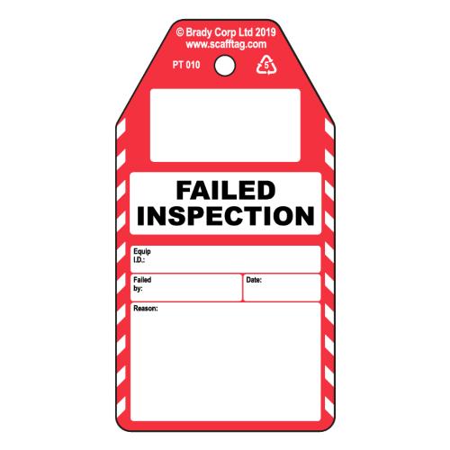 Failed Inspection Tag