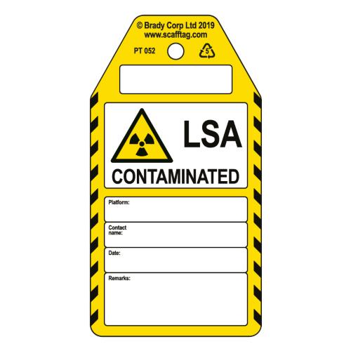 LSA Contaminated Tags