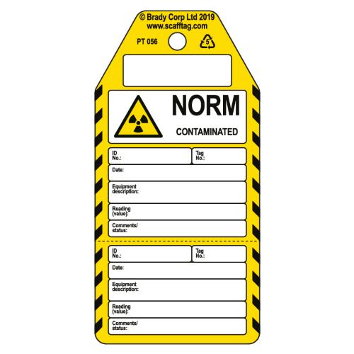 Norm Contaminated Tag - 2 Part