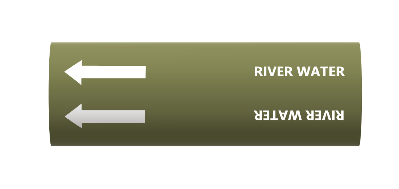 BS Pipe Marker - Water - River Water