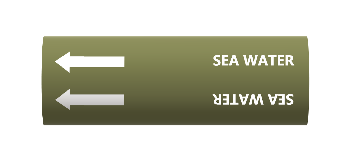 BS Pipe Marker - Water - Sea Water